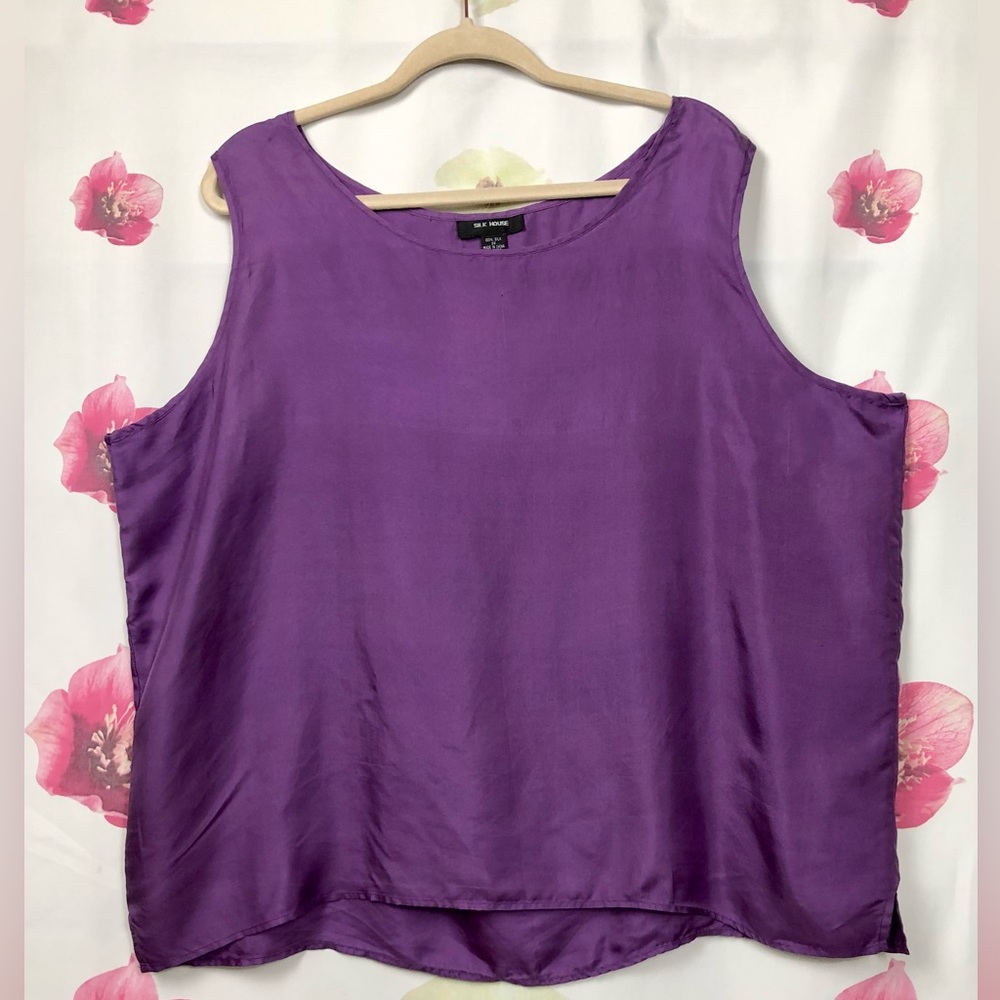 Purple - Silk - Tank Top - 20W - Silk House